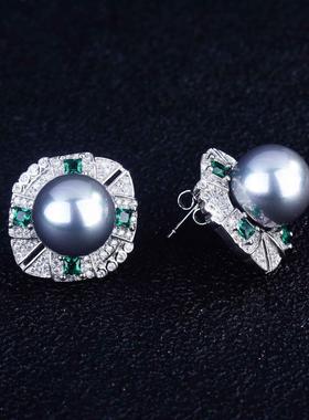 新款欧美轻奢仿大溪地黑珍珠套装