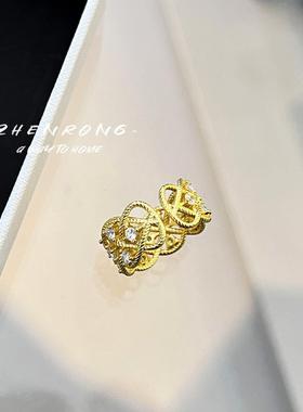 意大利织纹雕金拉丝工艺镀18K金