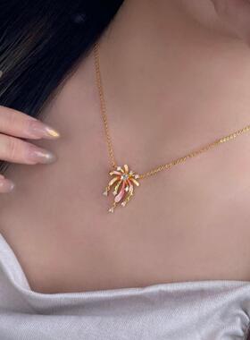 浪漫花火珐琅烟花项链女轻奢小众