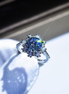 网红爆款镀pt950仿D级莫桑钻雪花