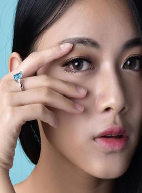 臻荣镶嵌克拉托帕石订婚戒指欧美