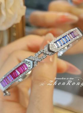 Aredeco中古轻奢彩宝手镯微镶