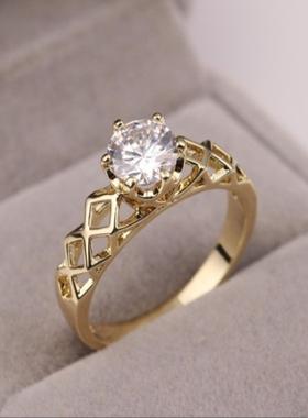 臻荣wish热卖镀18k黄金镶嵌锆石