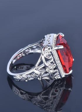 臻荣wish新款欧美热卖复古红宝石