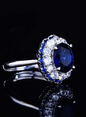 网红热卖新款皇家蓝宝石彩宝戒指