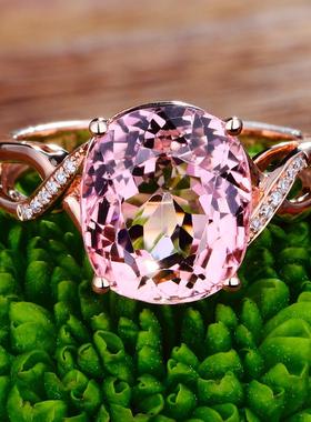 臻荣合成粉碧玺戒指欧美时尚订婚