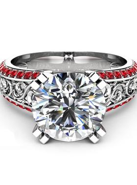 臻荣wish新款热卖红宝石镂空通花