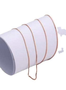 臻荣铜镀银玫瑰金盒子链简约复古