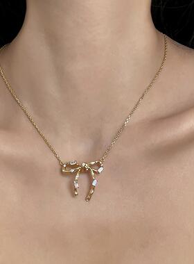 法式复古超仙布雷结立体弧度镶钻