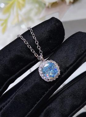 轻奢珠宝设计师款仿真海蓝宝