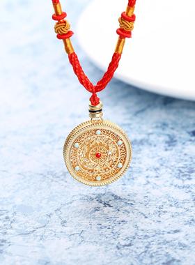 老挝砂金黄铜镀黄金花丝镶嵌