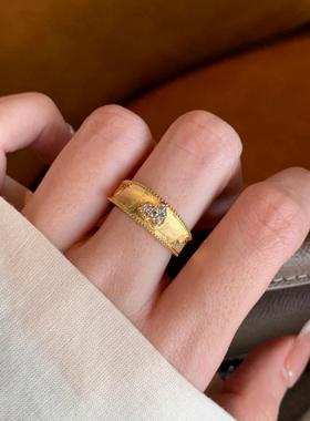 新中式滚珠边葫芦戒指高级感拉丝