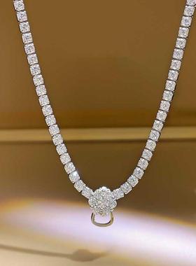 高定满钻仿真钻石项链万能链毛衣