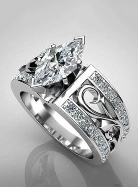 臻荣wish新款镂空通花镶钻异形钻