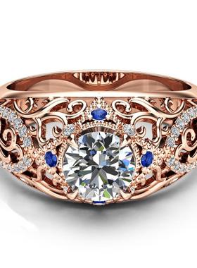 臻荣wish新款奢华镶钻通花订婚