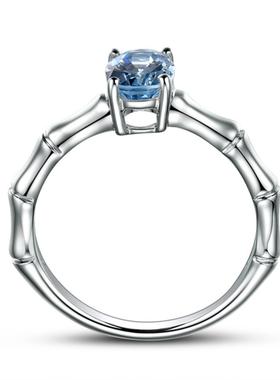 臻荣欧美创意竹节戒指克拉合成