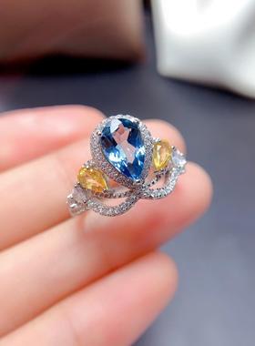 引流福利彩宝开口戒指仿真天然