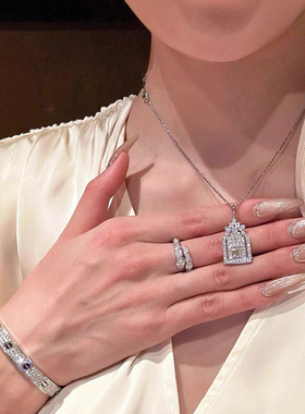 Charmgates满钻城堡幸福之门项链