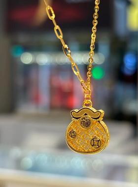 周家金店同款镀金蕾丝镂空福禄