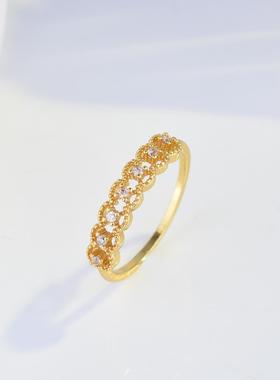 臻荣欧美复古格蕾丝镀18k黄金色