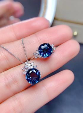 新款时尚伦敦蓝托帕石吊坠