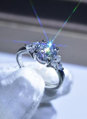 货源爆款镀pt950八心八箭锆石