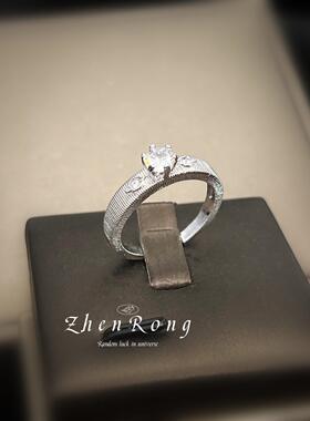 中古风布家织纹雕金手工拉丝小众