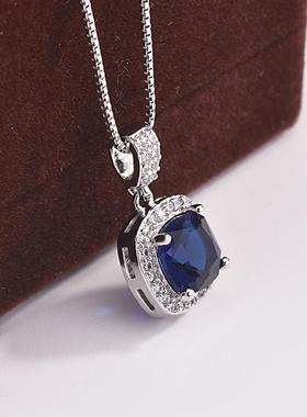 ins满钻短款项链女韩国祖母绿色