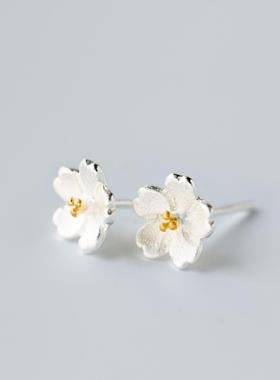 银樱花戒指开口戒子女韩国风简约