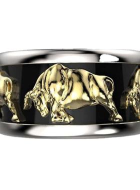 臻荣wish新款金牛座戒指欧美埃及