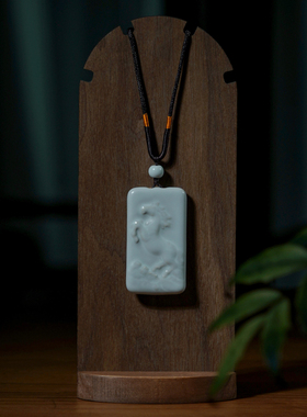 仁慈佑物汝窑御龙关帝吊坠挂件汝瓷关公挂坠男女款本命年项链礼物