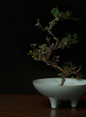 青澹汝窑摆件景德镇手工陶瓷