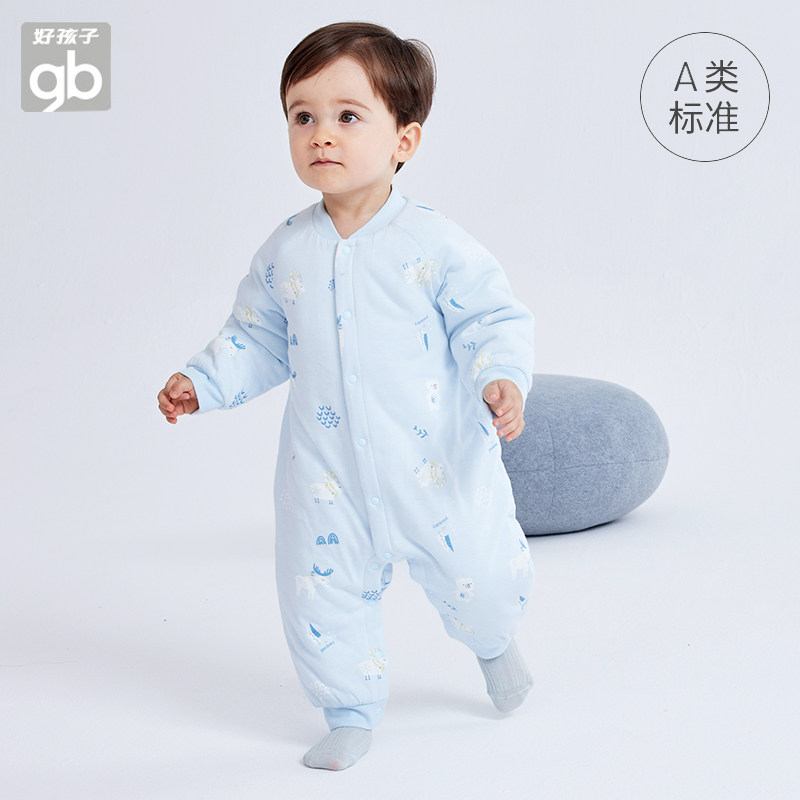 goodbaby婴儿衣服冬夹棉开襟哈衣 好孩子好口碑连身衣/爬服/哈衣