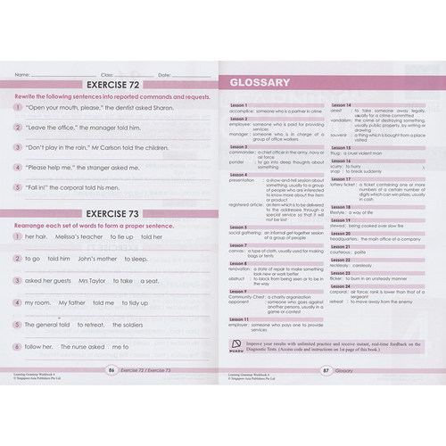 【自营】SAP Learning English Grammar Workbook 1-6年级 学习系列小学语法6册练习册 7-12岁 新加坡教辅 英文原版进口图书 - 图2