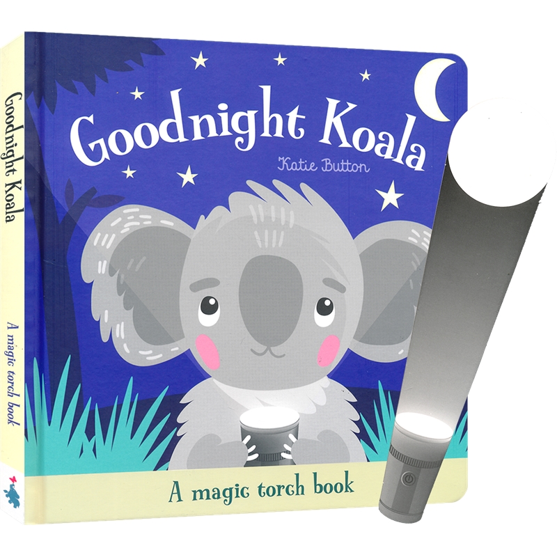 Magic Torch Book Goodnight Koala Beaver Tiger Bunny 晚安考拉海狸老虎兔子 儿童魔法手电筒英语绘本读物 英文原版进口图书 - 图0