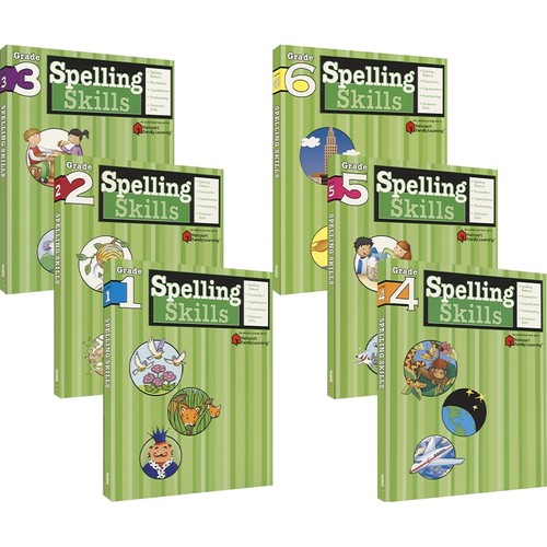 Harcourt Family Learning- Spelling Skills Grade 1-6哈考特家庭辅导拼写技巧专项练习1-6年级提高阅读写作英文原版进口图书-图0