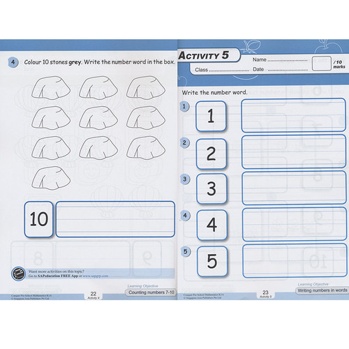 SAP Learning & Conquer Pre-School Mathematics 新加坡幼儿园数学练习册 学习+攻克系列7册套装 英文原版进口教辅 - 图0