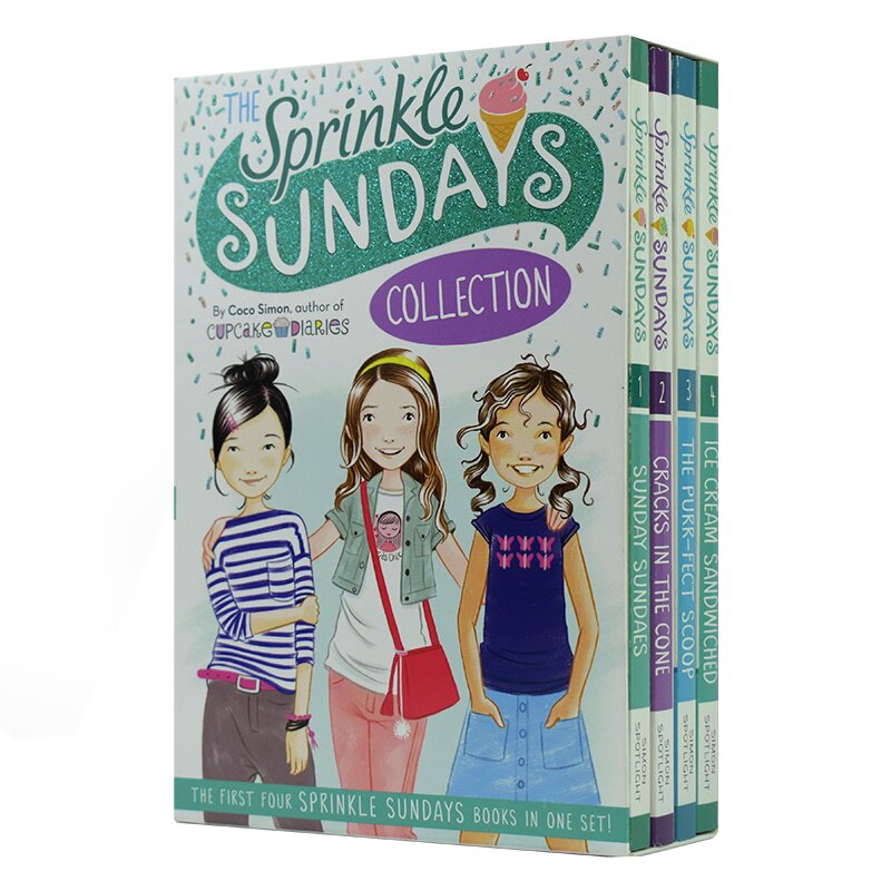 The Sprinkle Sundays Collection 周末甜蜜日4册套装 英文原版进口图书 儿童英文小说阅读章节书 闺蜜姐妹校园友情青春