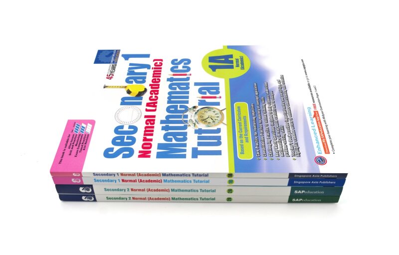 【自营】SAP Secondary Normal Academic Mathematics Tutorial 1A-2B 新加坡数学教程系列 NA课程 初一初二 练习讲解 英文原版