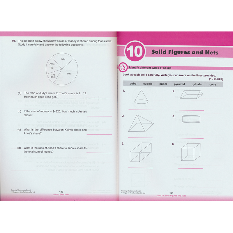 【自营】SAP Learning Mathematics 6 学习数学系列 六年级练习册 Learning maths 英文数学题 新加坡小数学教辅 英文原版进口图书 - 图3