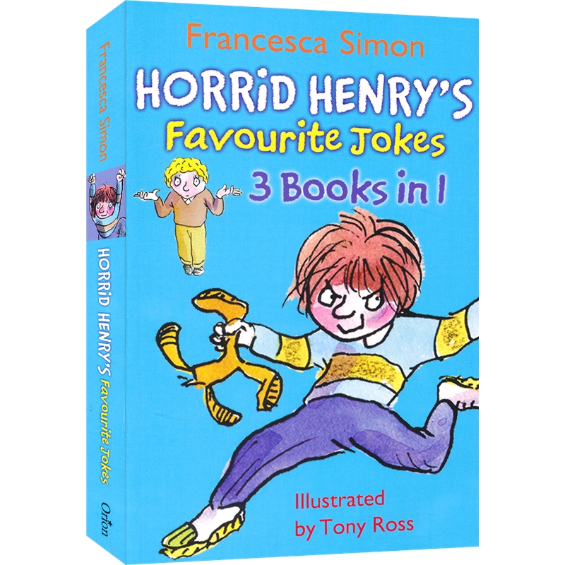 Horrid Henry's Favourite Jokes 可怕的亨利最喜欢的笑话 3合一笑话集 小学生英语课外读物 英文原版进口儿童图书 - 图0