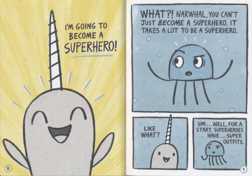 Narwhal and Jelly 独角鲸和水母1-9 漫画书 海洋生物百科 儿童科普绘本 英语读物 5-7岁 课外阅读 英文原版进口图书 - 图1