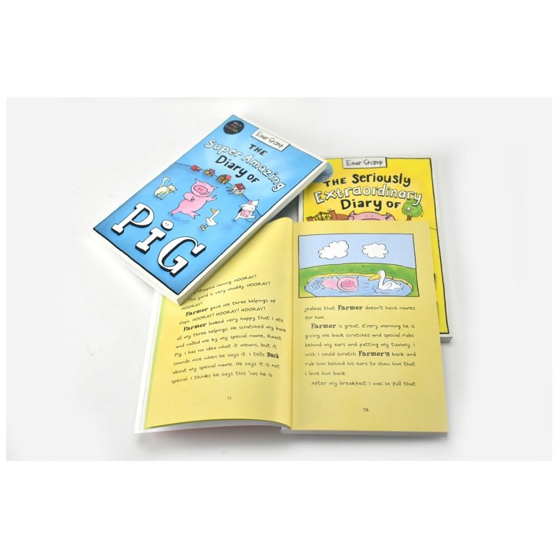 Diary of Pig 猪猪日记1-3 全彩版 爆笑口水体读物 农场版疯狂动物特工队 小学生英语课外读物 英文原版进口儿童图书,淘宝优惠券,粉丝福利购,淘宝优惠卷