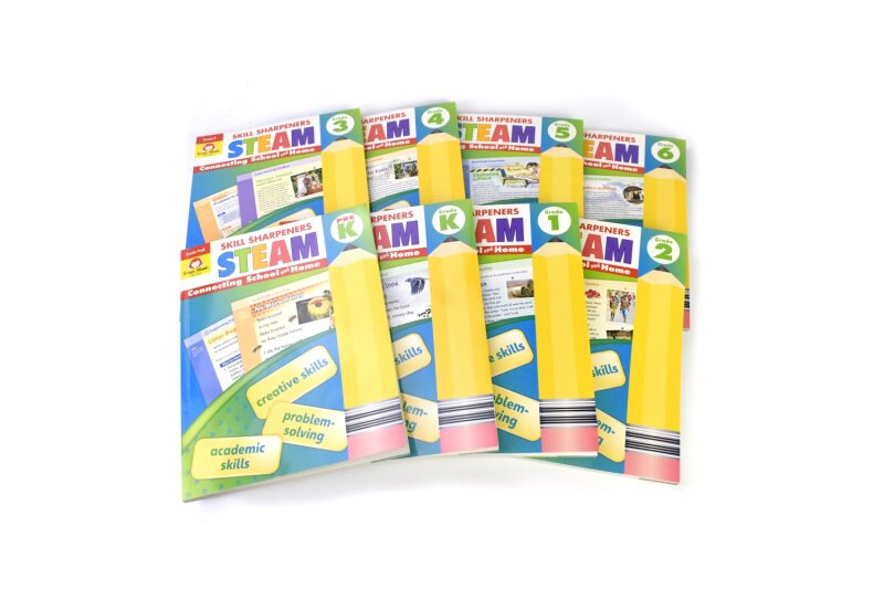 Evan Moor Skill Sharpeners STEAM PreK-G6 技能铅笔刀STEAM练习册 学龄前幼儿园 美国小学加州英语教辅 英文原版进口