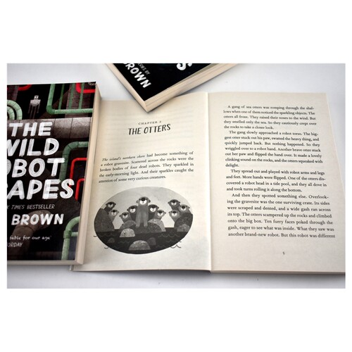 The Wild Robot 荒岛机器人系列3册 自然与科技的碰撞 青少年科幻冒险小说 凯迪克奖插画师 英语课外读物 英文原版进口儿童图书 - 图0