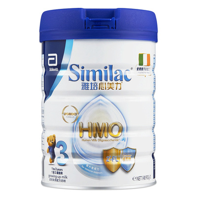雅培similac港版心美力hmo3段1-3岁婴幼儿配方母乳奶粉900g