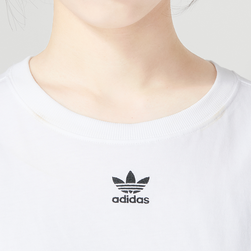 adidas阿迪达斯三叶草运动短袖女子休闲T恤跑步圆领训练服IA6461 - 图2