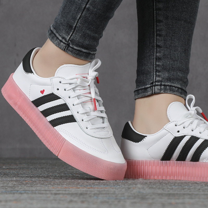 Adidas/阿迪达斯正品三叶草SAMBA ROSE 女子厚底休闲板鞋 EF4965 - 图2