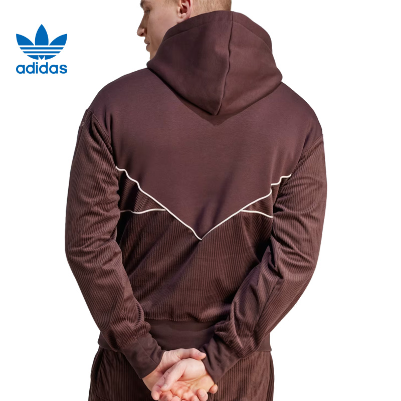 adidas阿迪达斯三叶草男子运动服休闲连帽卫衣宽松套头衫II5788-图0