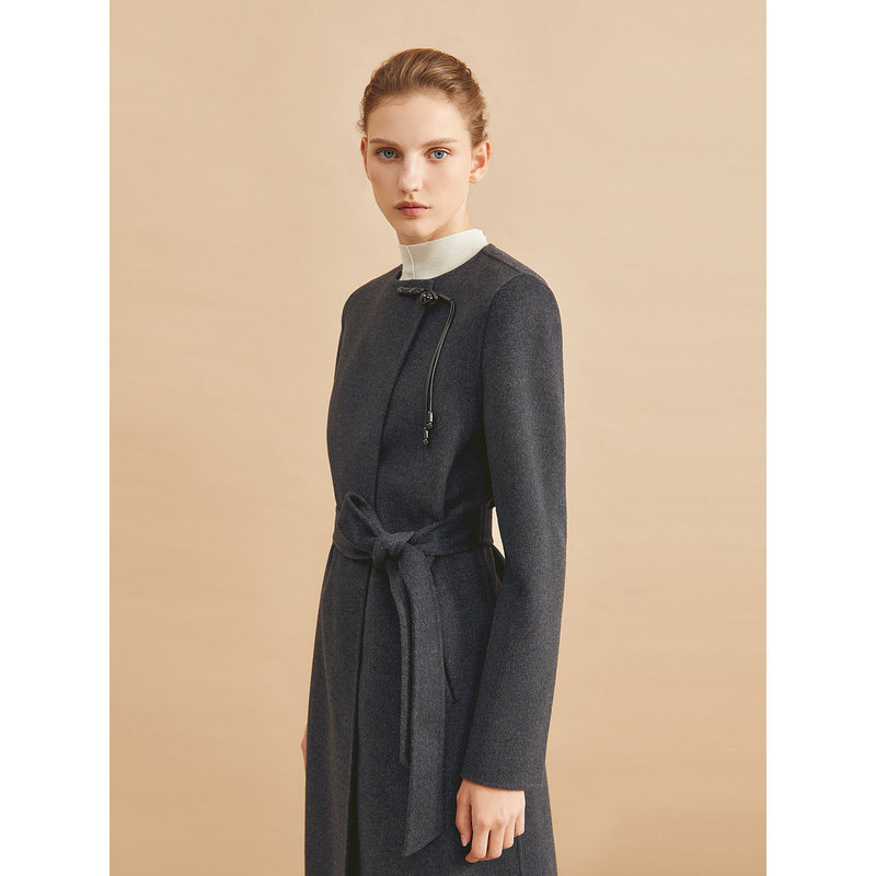 【桑蚕丝+山羊绒】YINER音儿女装冬季时尚羊毛双面毛呢大衣外套,淘宝优惠券,粉丝福利购,淘宝优惠卷